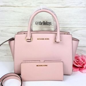 Michael Kors SELMA Medium Satchel NWT + Wallet